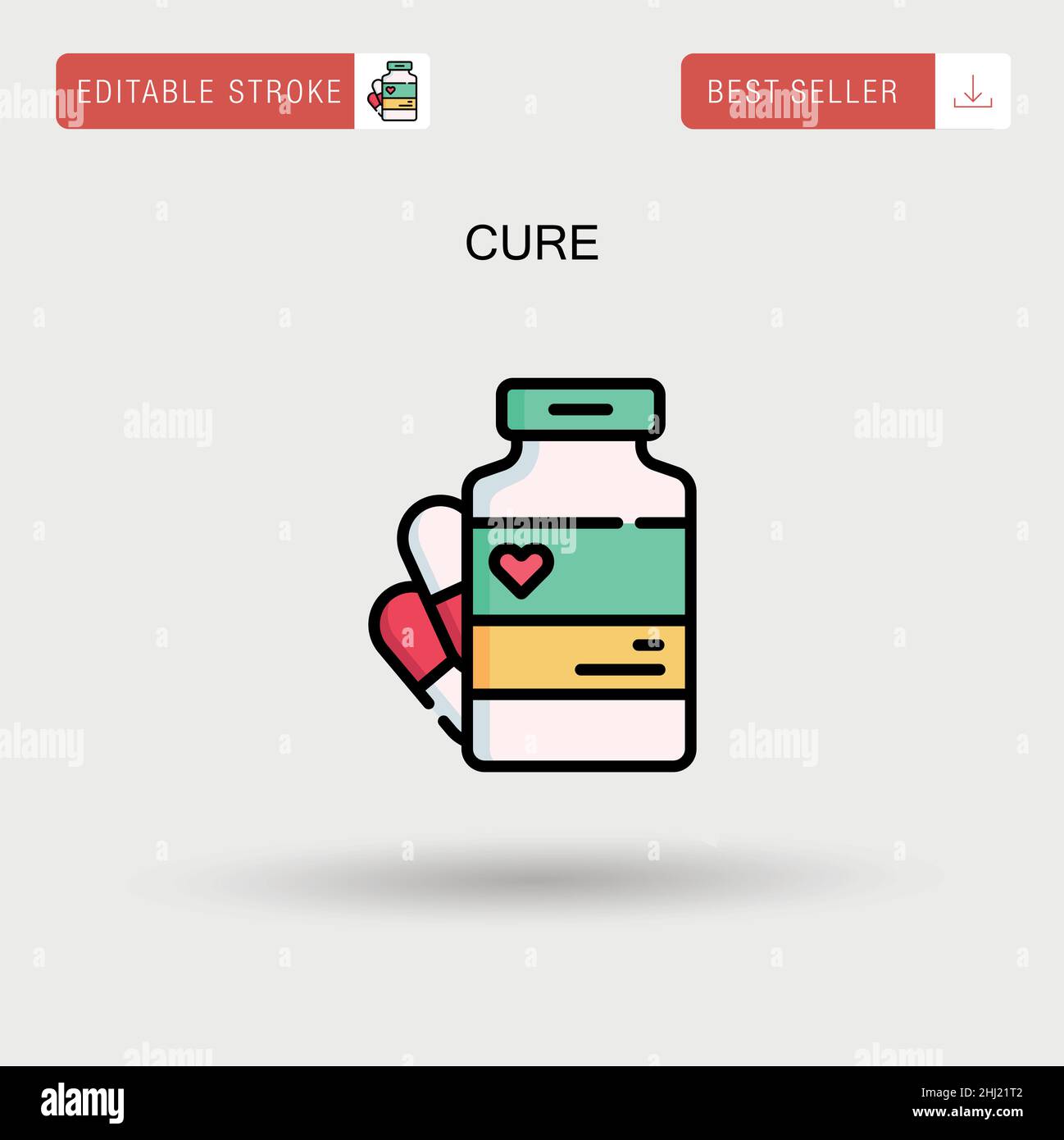 Cure Simple vector icon. Stock Vector