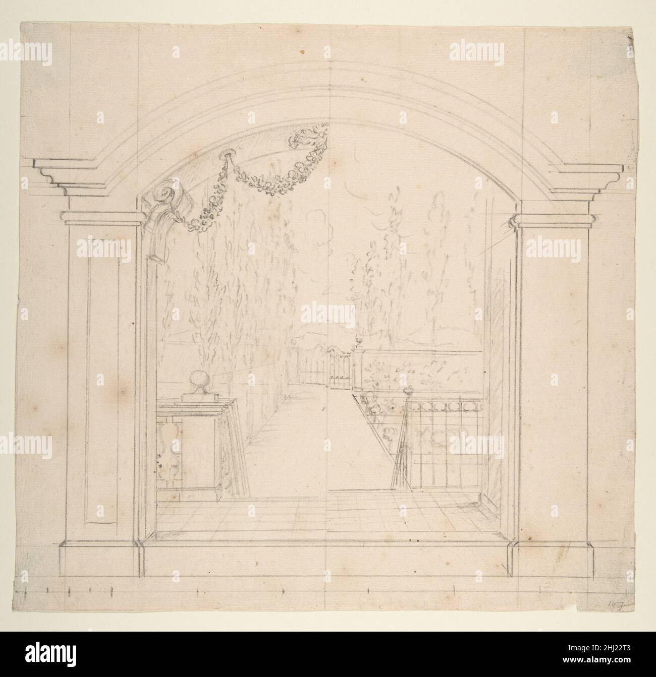 Design for Stage Set 18th century Workshop of Leonardo Marini Italian. Design for Stage Set  365467 Stock Photo