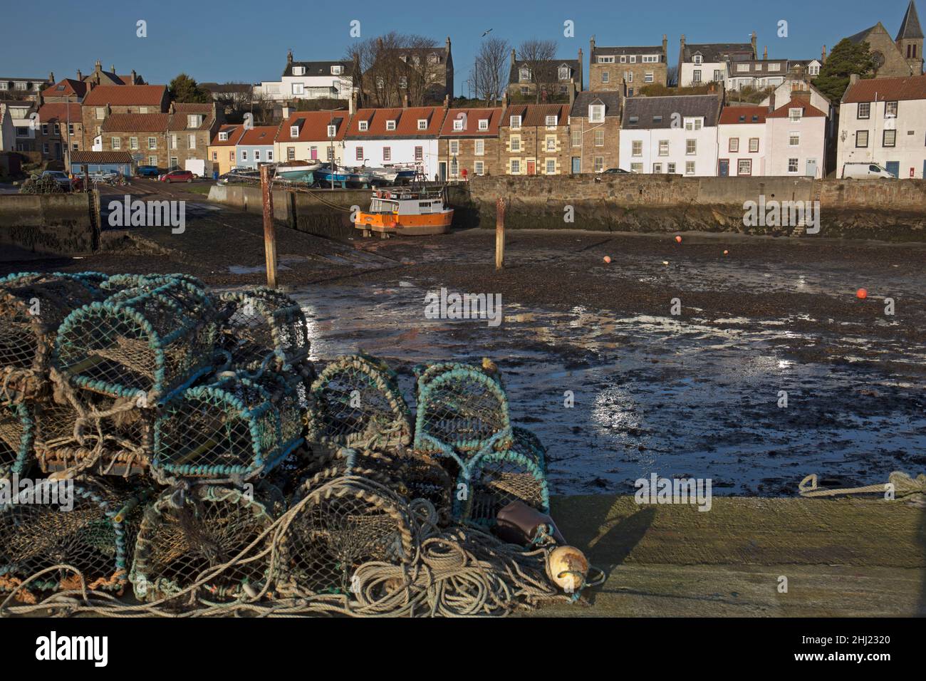 St. Monans Harbour, Fife, Scotland Stock Photo