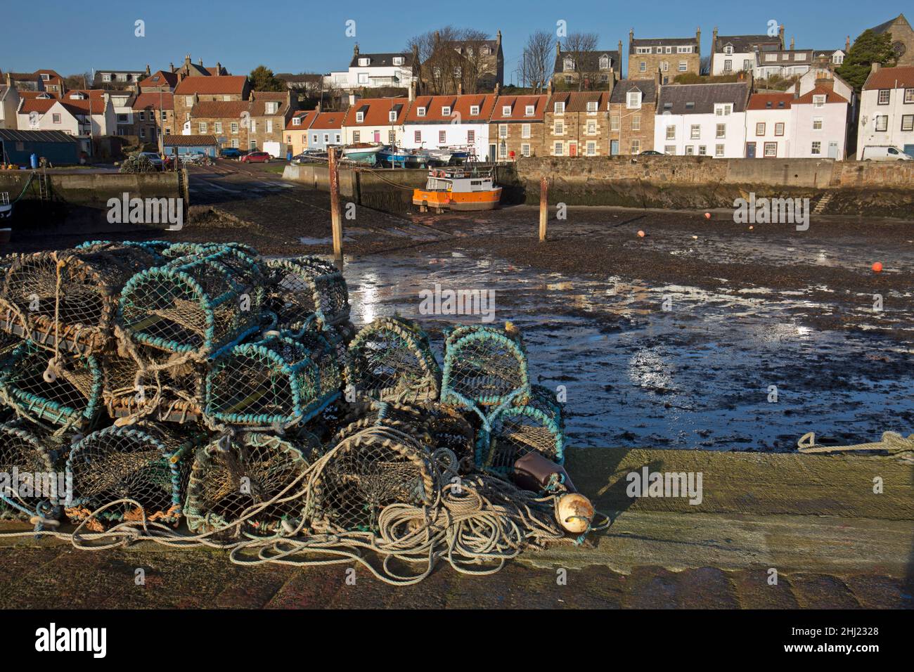 St. Monans Harbour, Fife, Scotland Stock Photo