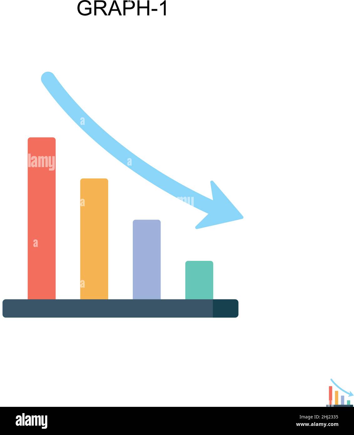 Graph-1 Simple vector icon. Illustration symbol design template for web ...