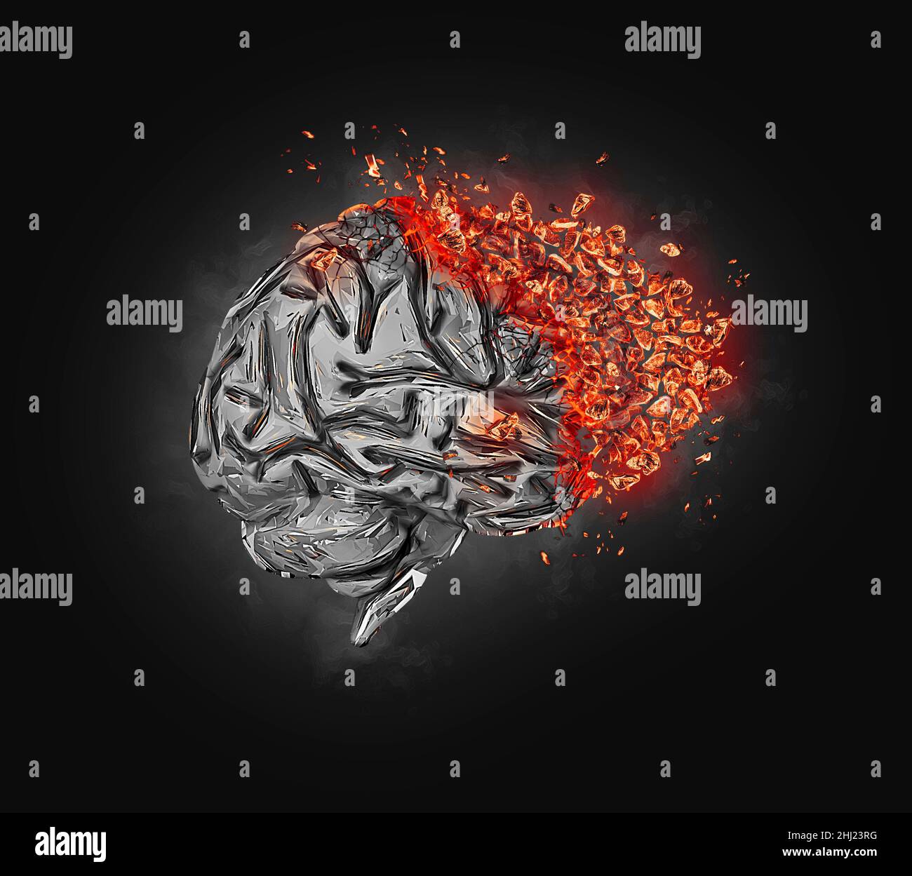 Stampa su tela Brain Explosions in formato quadrato