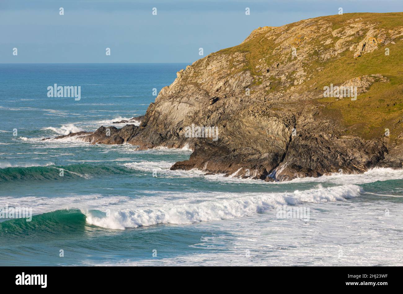Holywell Bay Cornwall Stock Photo Alamy