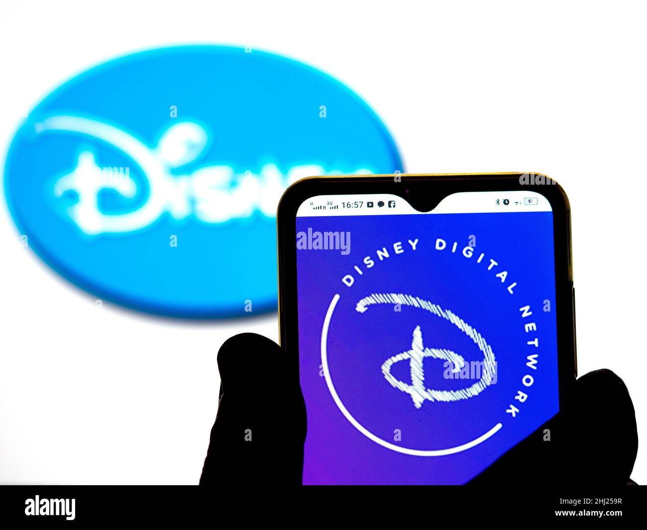 In this photo illustration, the Disney Digital Network logo is seen ...