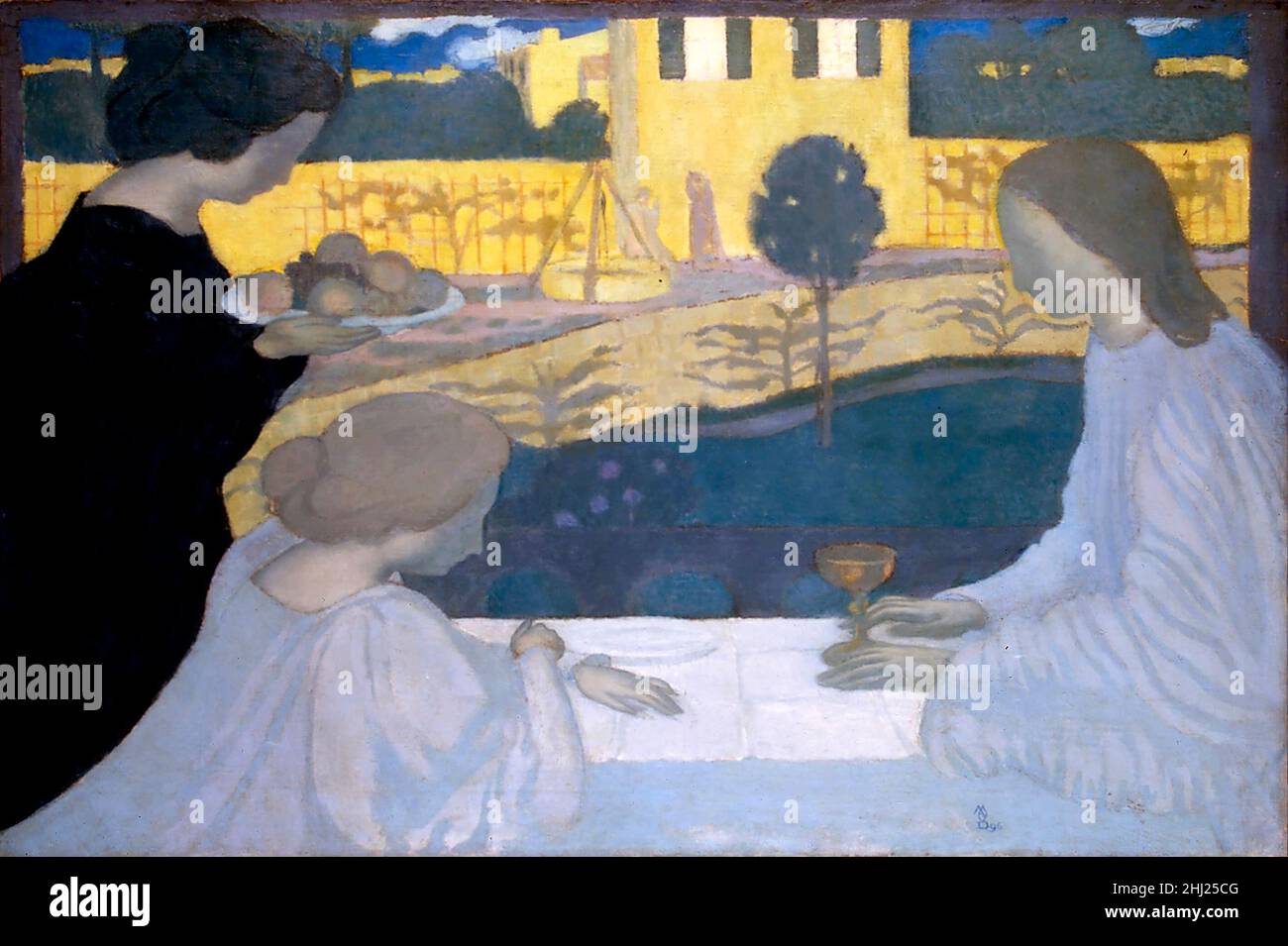 Martha and Mary by the French artist, Maurice Denis (1870-1943), oil on canvas, 1896 Stock Photo