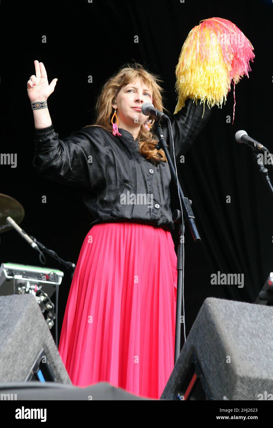 London. UK . Malin Dahlstrom of Niki & The Dove performing live during day  3 of the Lovebox Festival at Victoria Park in London. 17th June 2012. Ref:  LMK318-39474-180612 Justyna Sanko/Landmark Media