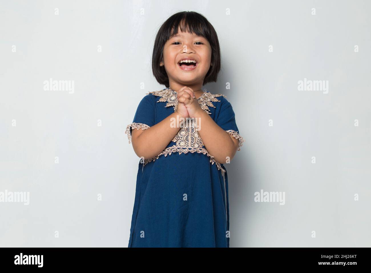 happy asian little girl smile isolated on white background Stock Photo ...