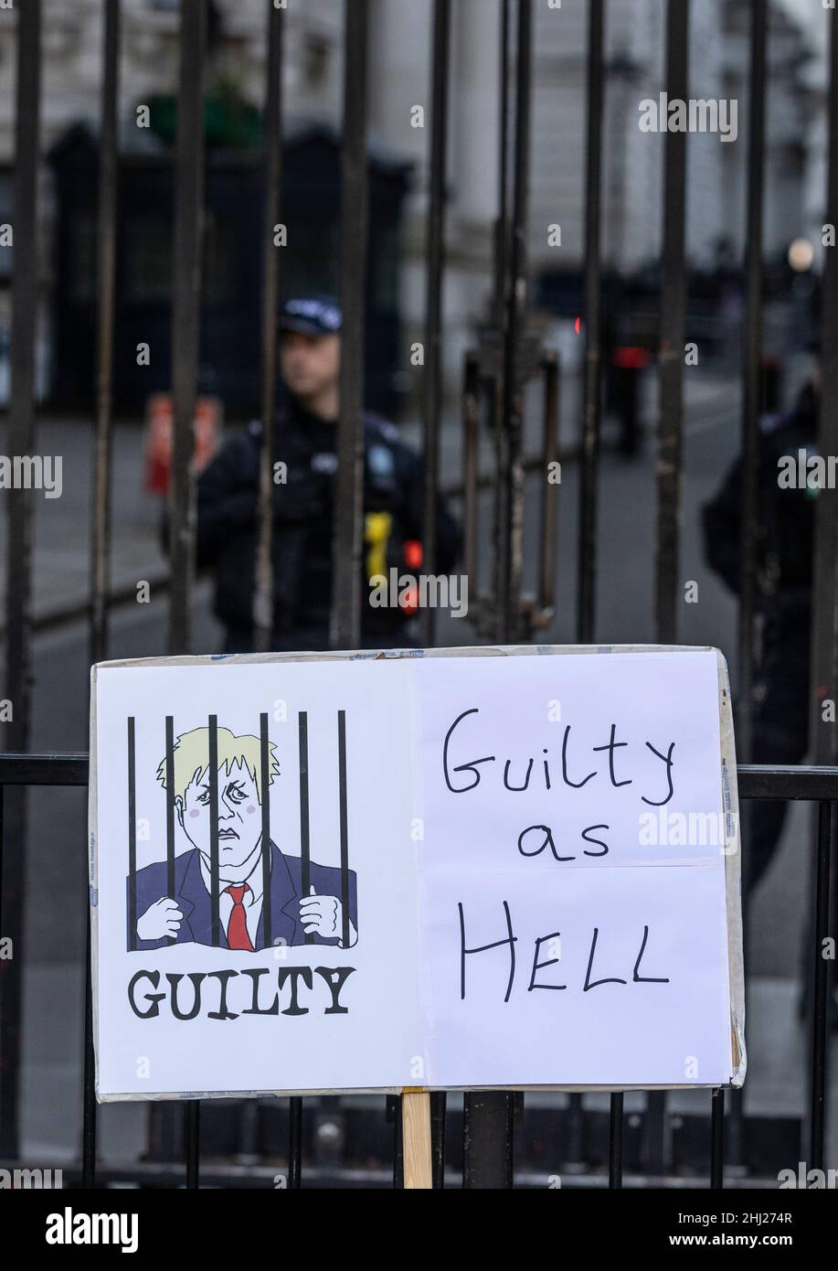 Protesters Target Downing Street As Boris Johnson Faces Further Hi res 