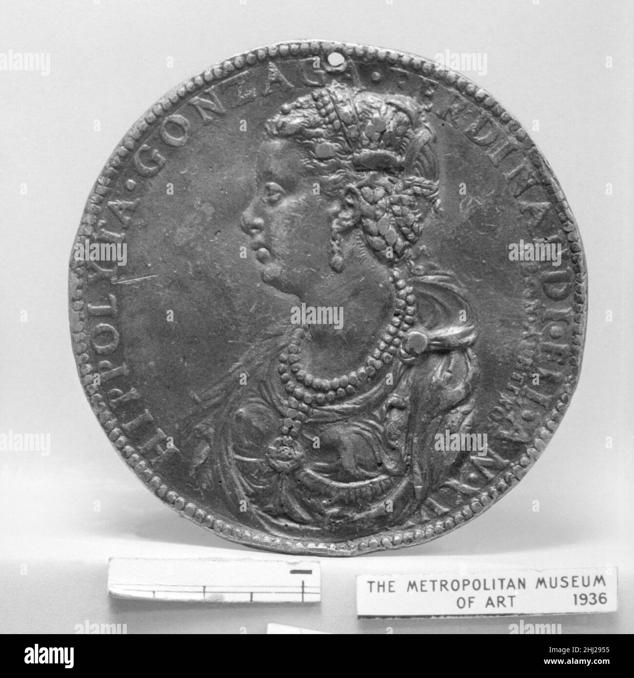 Ippolita di Ferdinando Gonzaga (1535–1563) 1551–52 Medalist: Leone Leoni Italian. Ippolita di Ferdinando Gonzaga (1535–1563)  197768 Stock Photo