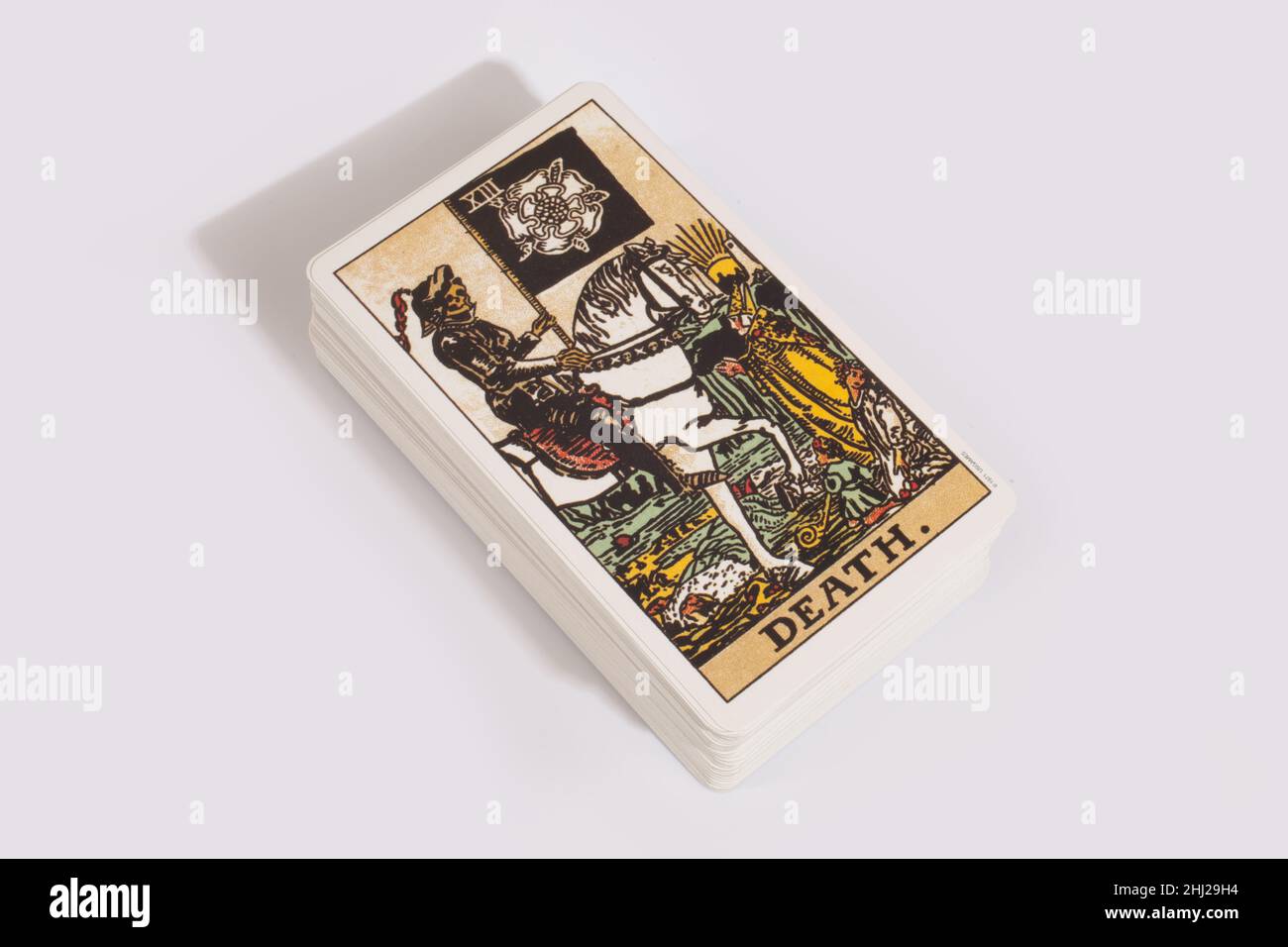 The Death card from a traditional tarot pack Stock Photo