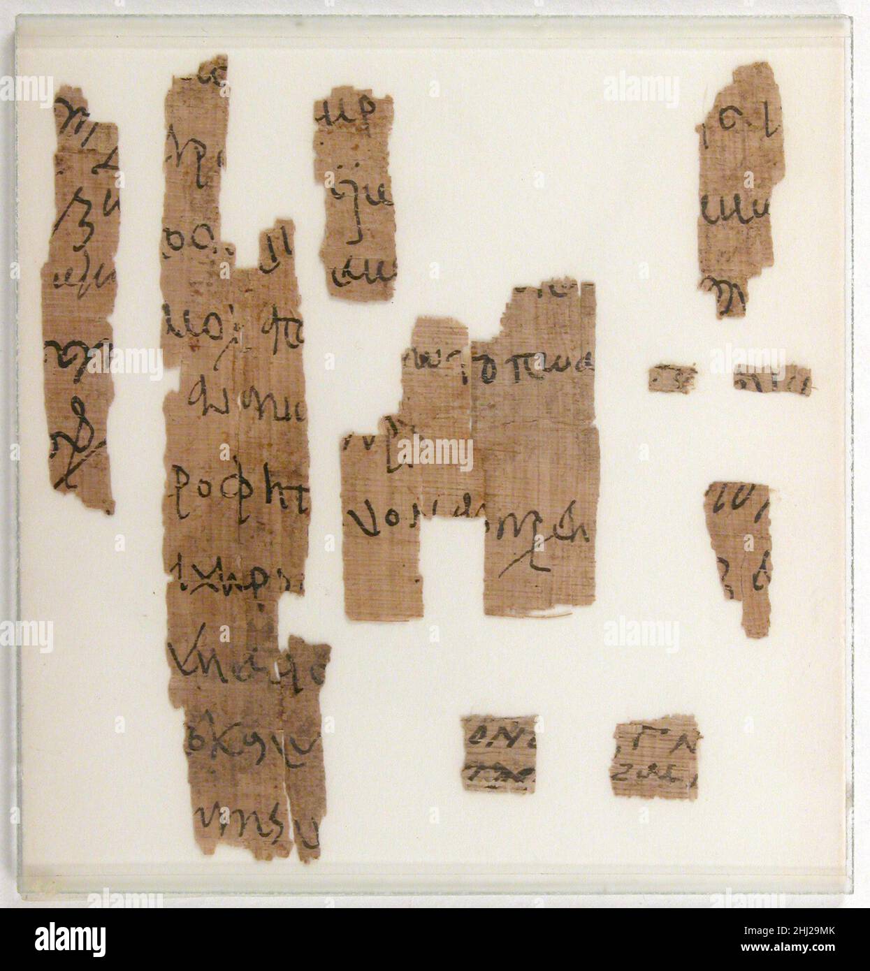 Papyrus Fragments of a Legal Document 580–640 Coptic. Papyrus Fragments of a Legal Document  475020 Stock Photo