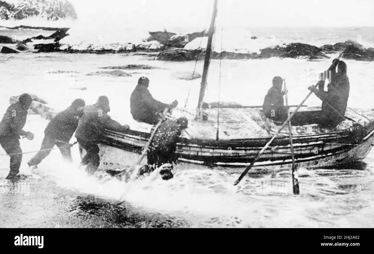 ERNEST SHACKLETON (18741922) AngloIrish Antarctic explorer. Launching