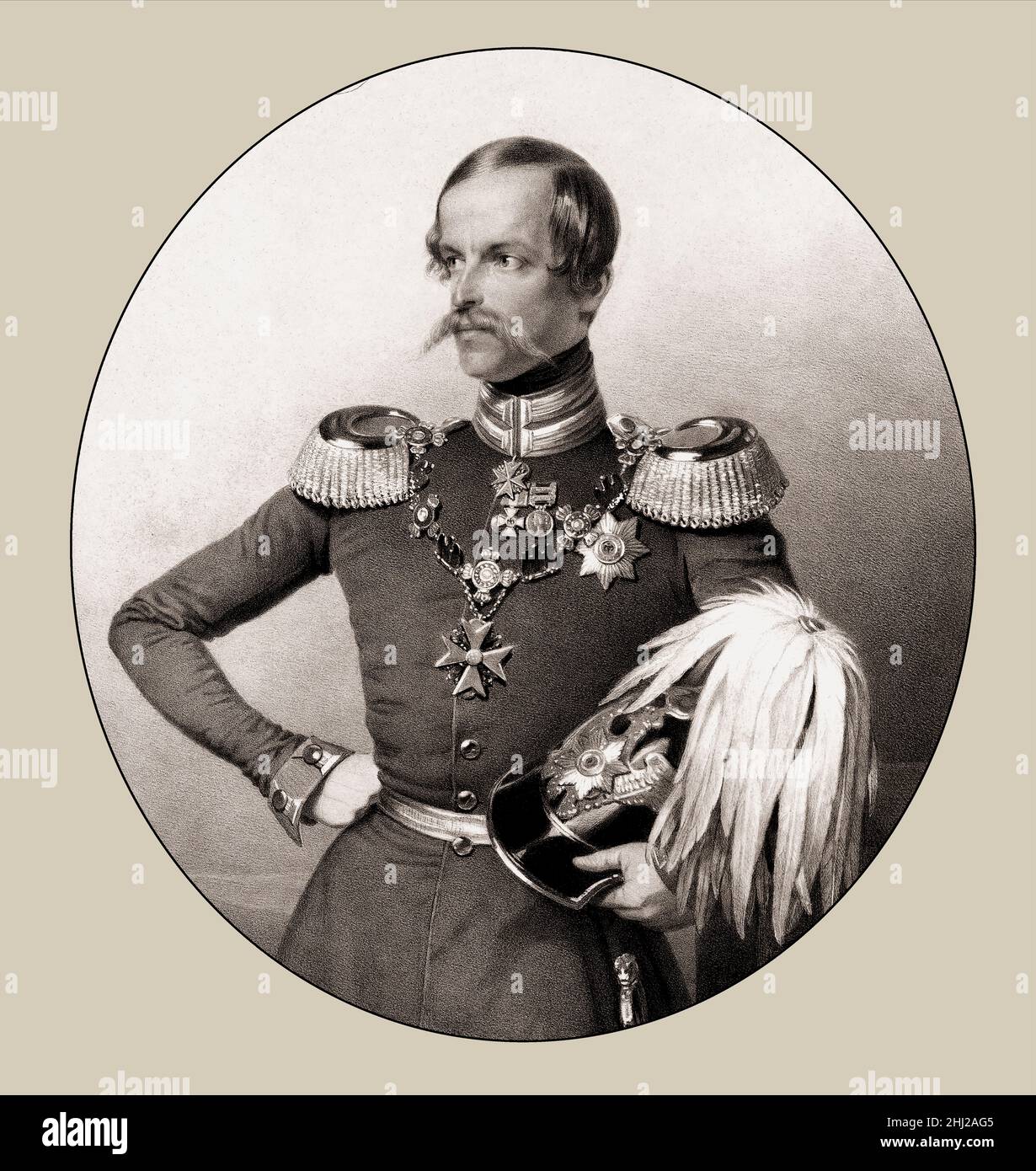 Prince Waldemar of Prussia, Friedrich Wilhelm Waldemar von Preußen, 1817 – 1849 Stock Photo