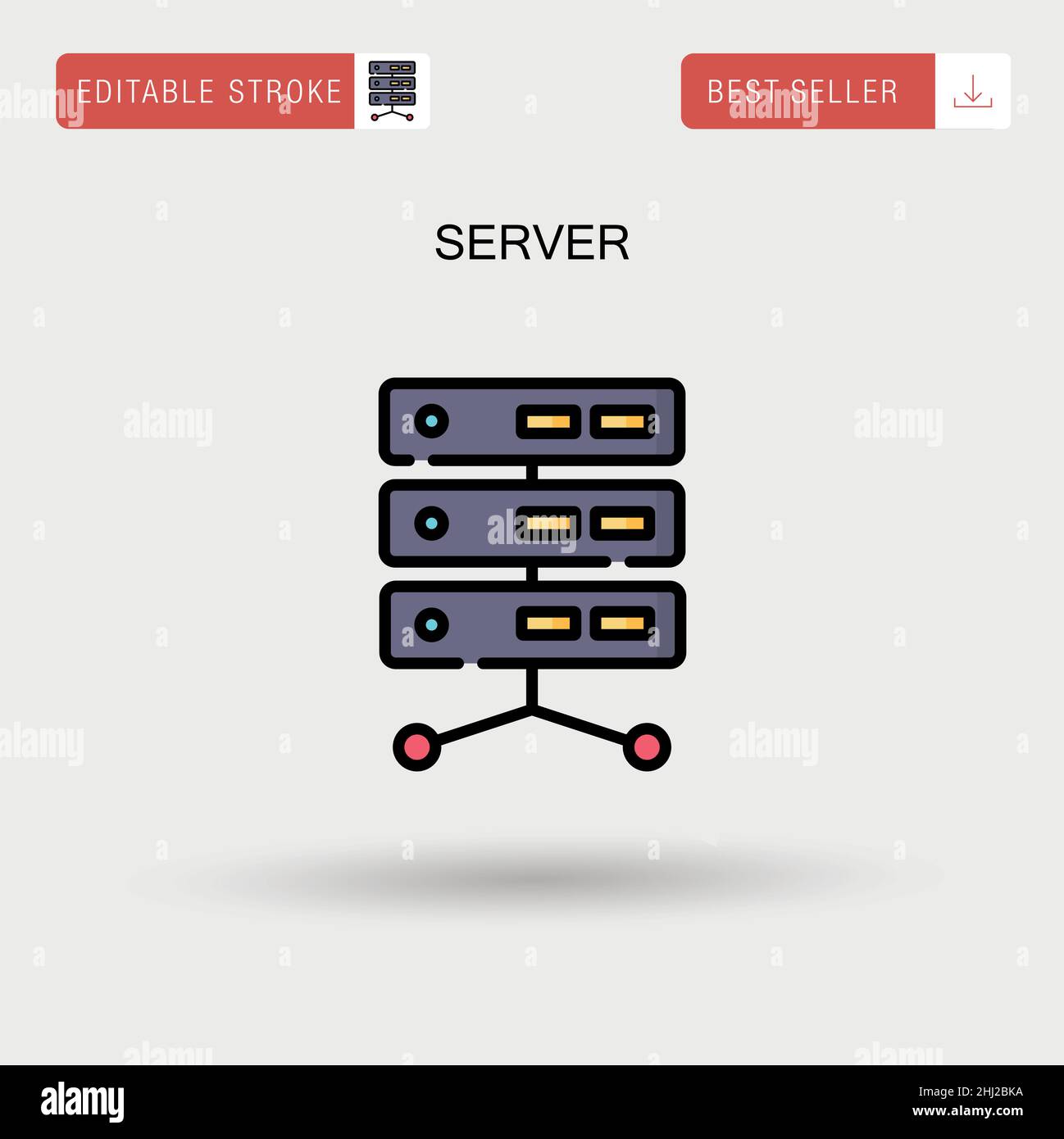 Server Simple vector icon Stock Vector Image & Art - Alamy