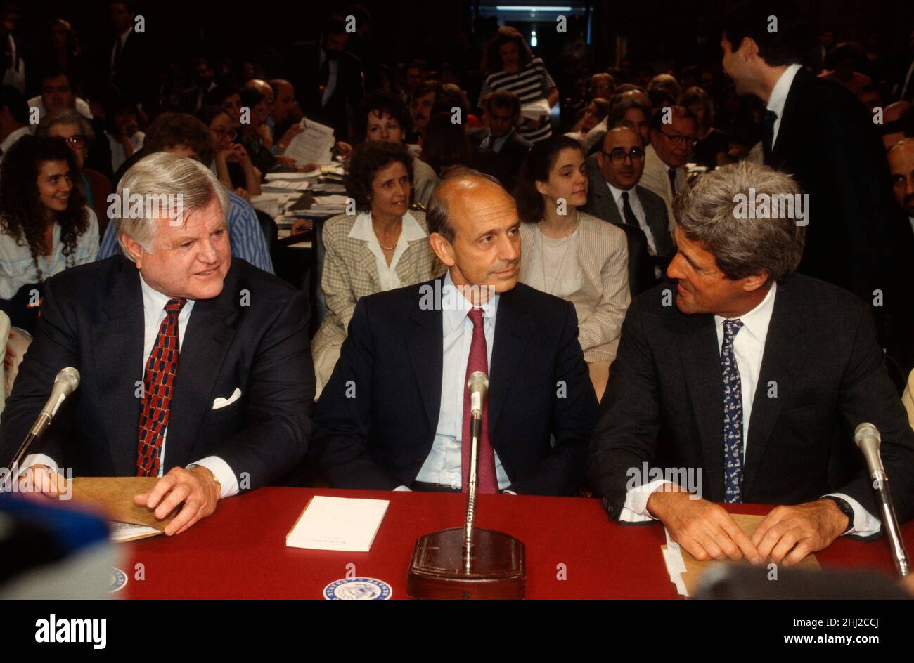 United States Senate Committee on the Judiciary confirmation hearing for Chief Judge of the US Court of Appeals for the First Circuit, Stephen G. Breyer, as Associate Justice of the US Supreme Court to replace the retiring Justice Harry Blackmun on Capitol Hill in Washington, DC on July 12, 1994. Credit: Ron Sachs/CNP Stock Photo