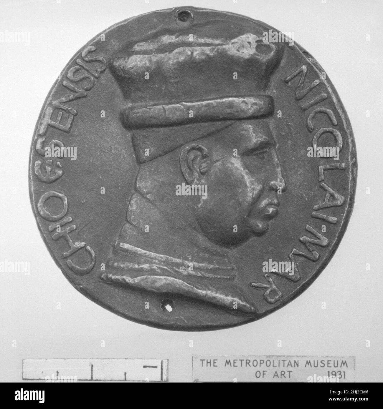 Niccolò d'Este, Marquess of Ferrara (1384?–1441) ca. 1437–41 Possibly by Amadeo da Milano. Niccolò d'Este, Marquess of Ferrara (1384?–1441)  196774 Stock Photo
