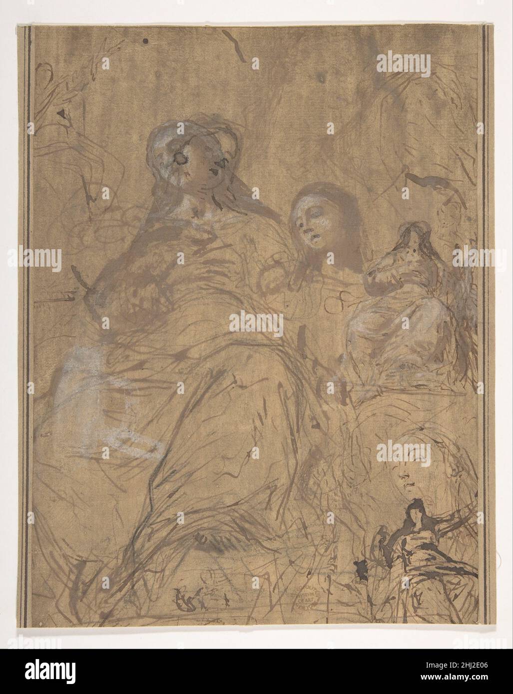 Studies for the Assumption of the Virgin 1657-60 Juan Carreño de ...