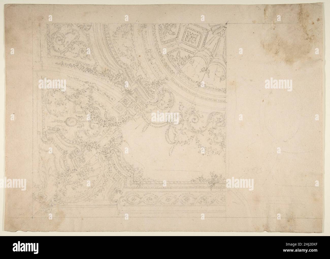 Design for Ceiling 18th century Workshop of Leonardo Marini Italian. Design for Ceiling  365481 Stock Photo
