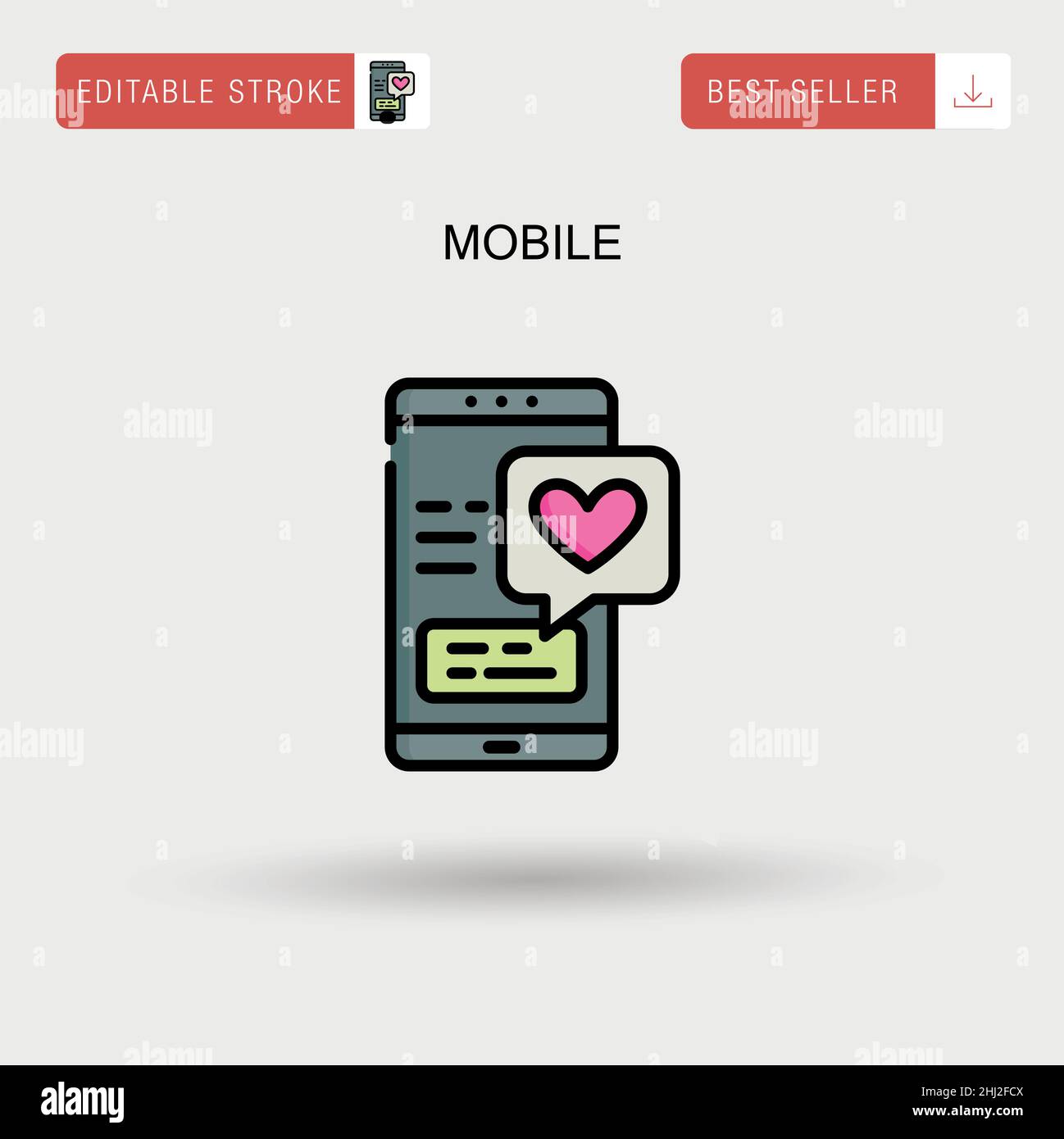 Mobile Simple vector icon Stock Vector Image & Art - Alamy