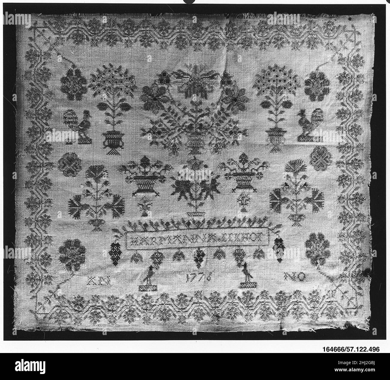 Sampler 1776 Dutch. Sampler 228421 Stock Photo - Alamy