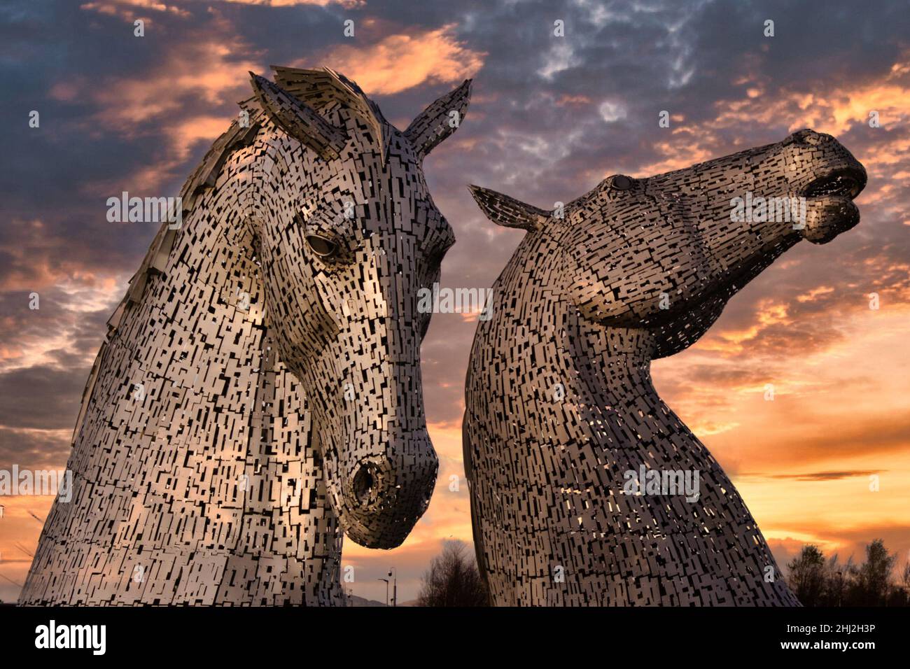 The Kelpies in Helix Park at Falkirk in Scotland are stunning to see