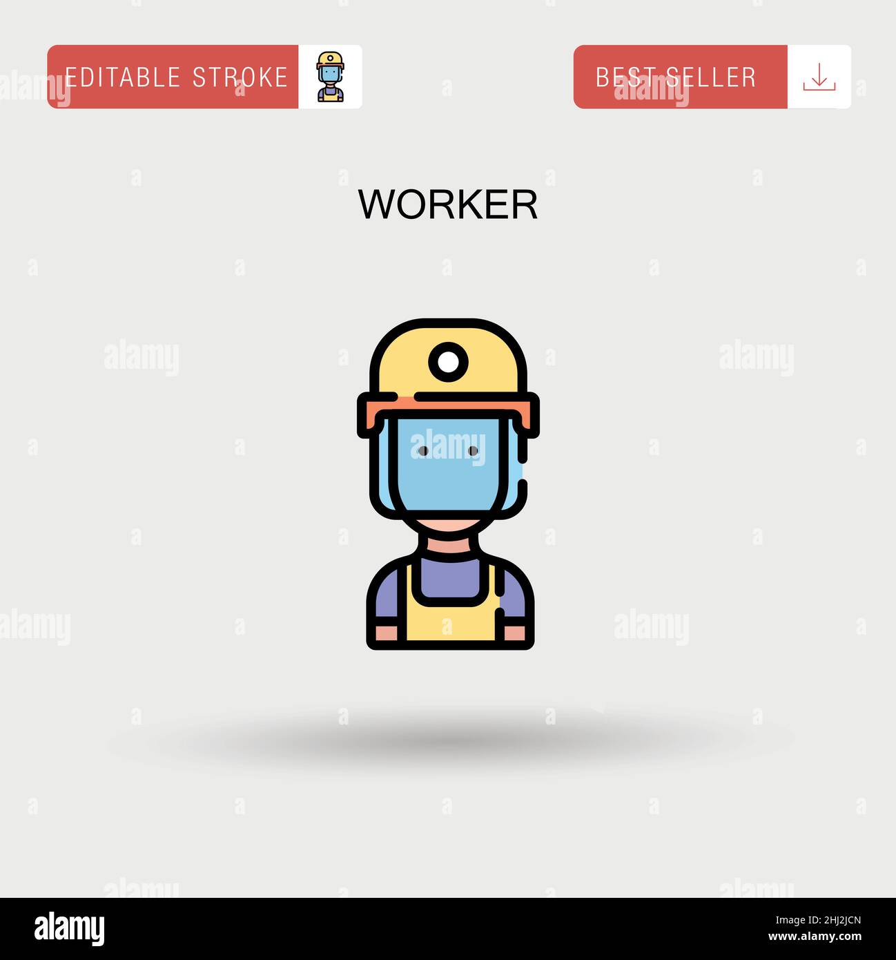 Worker Simple vector icon Stock Vector Image & Art - Alamy