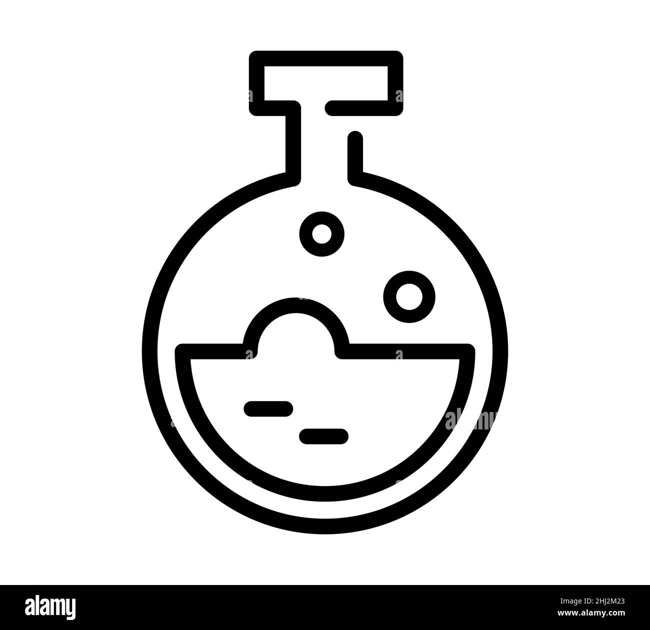 Test tube flat icon. Pictogram for web. Line stroke. Isolated on white ...