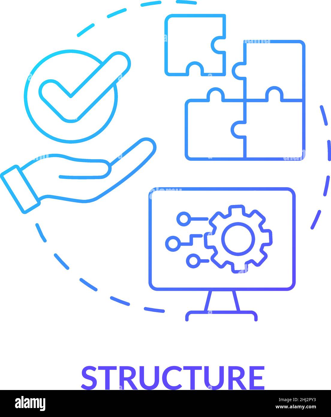 Structure blue gradient concept icon Stock Vector Image & Art - Alamy