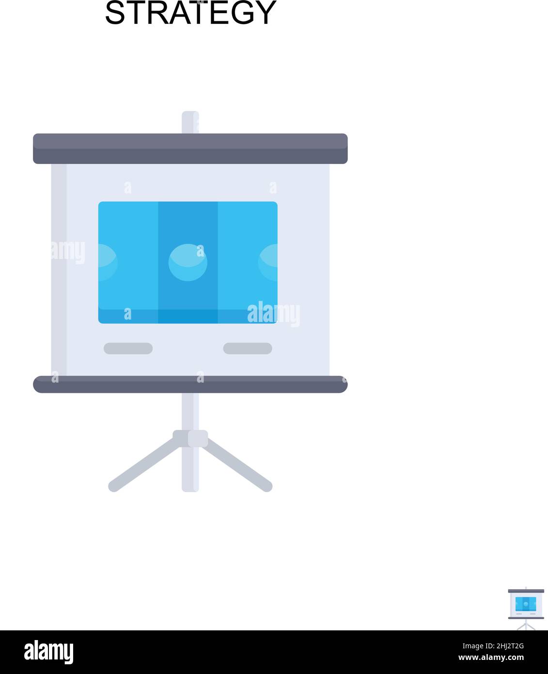 Strategy Simple vector icon. Illustration symbol design template for ...