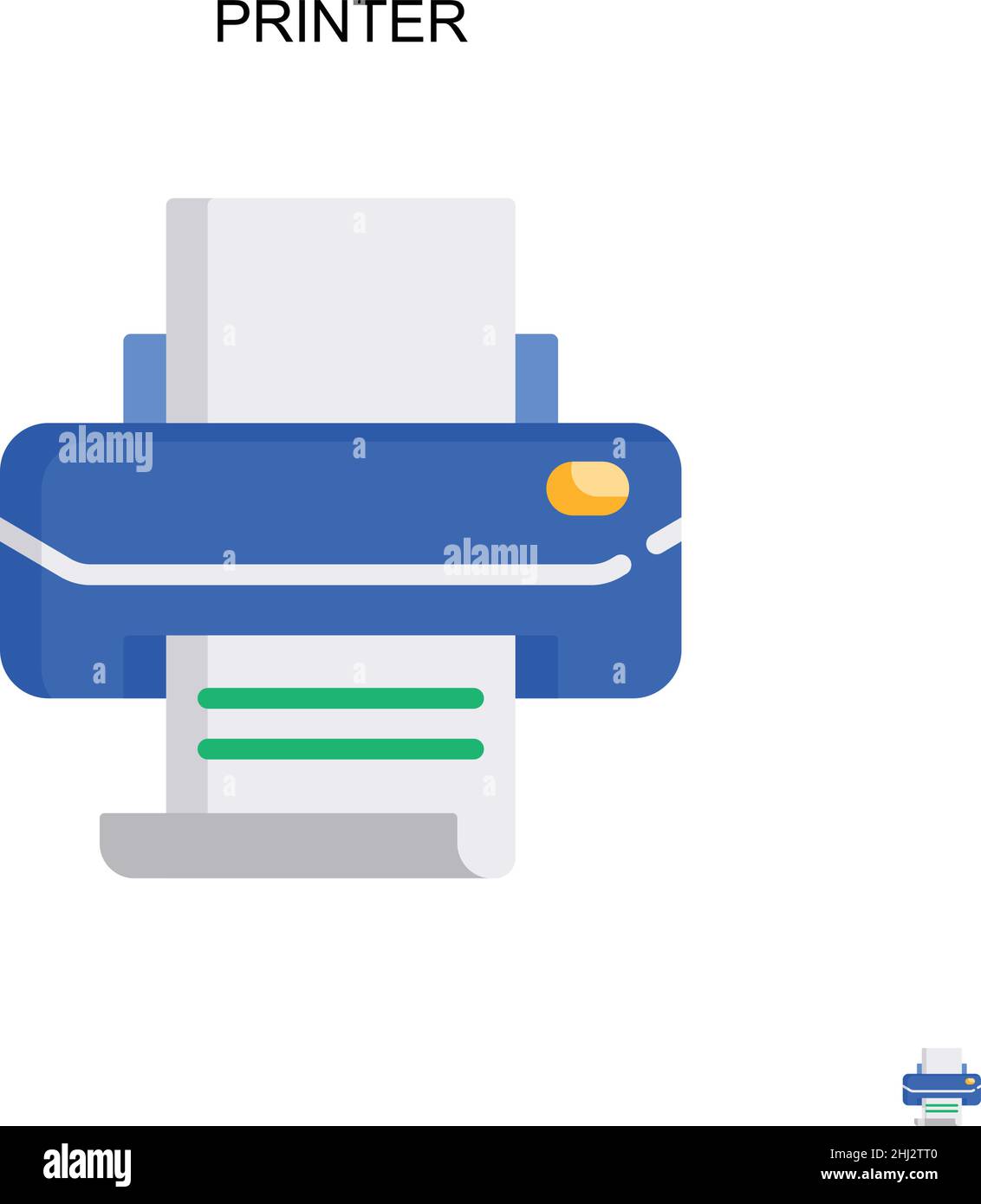 Printer Simple vector icon. Illustration symbol design template for web ...