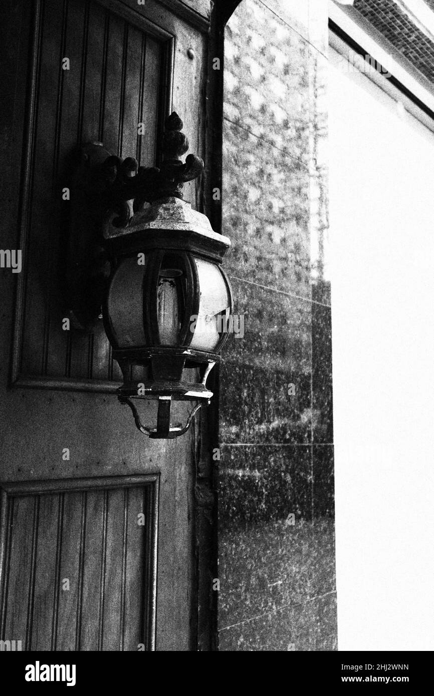 Monochrome Street lamp Stock Photo