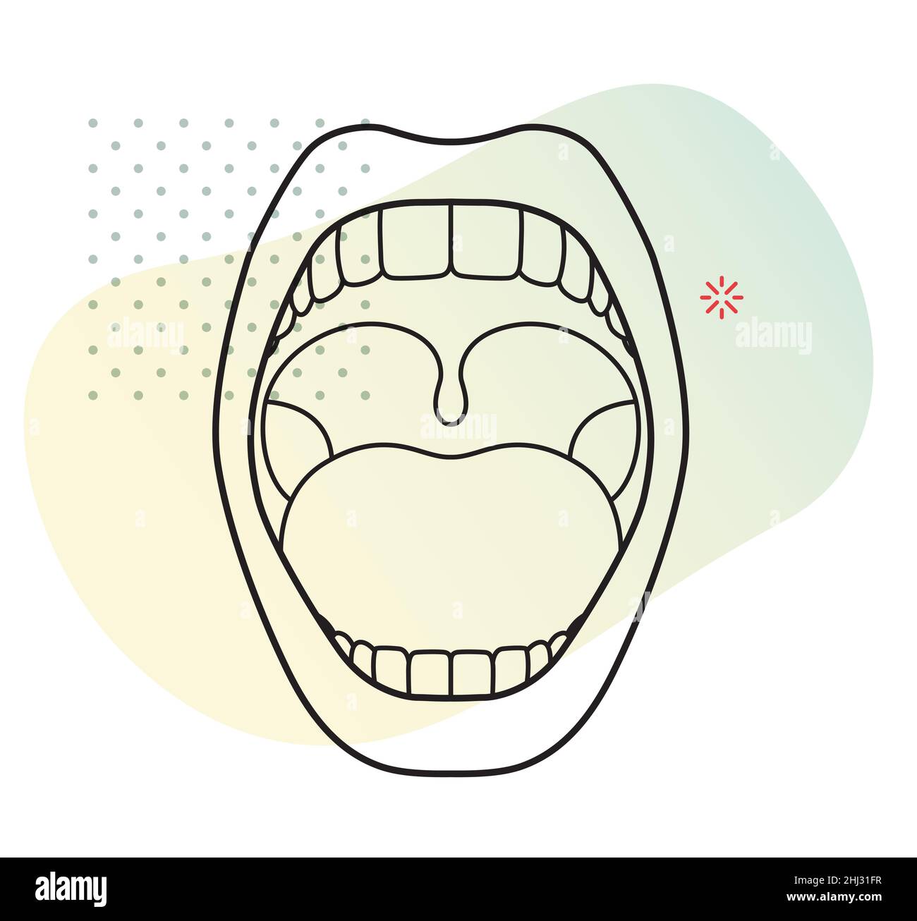 Open Healthy Mouth Anatomy Stock Illustration as EPS 10 File Stock