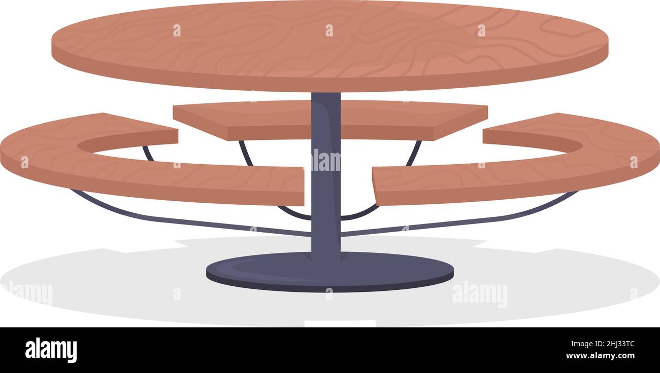 Outdoor table semi flat color vector item Stock Vector