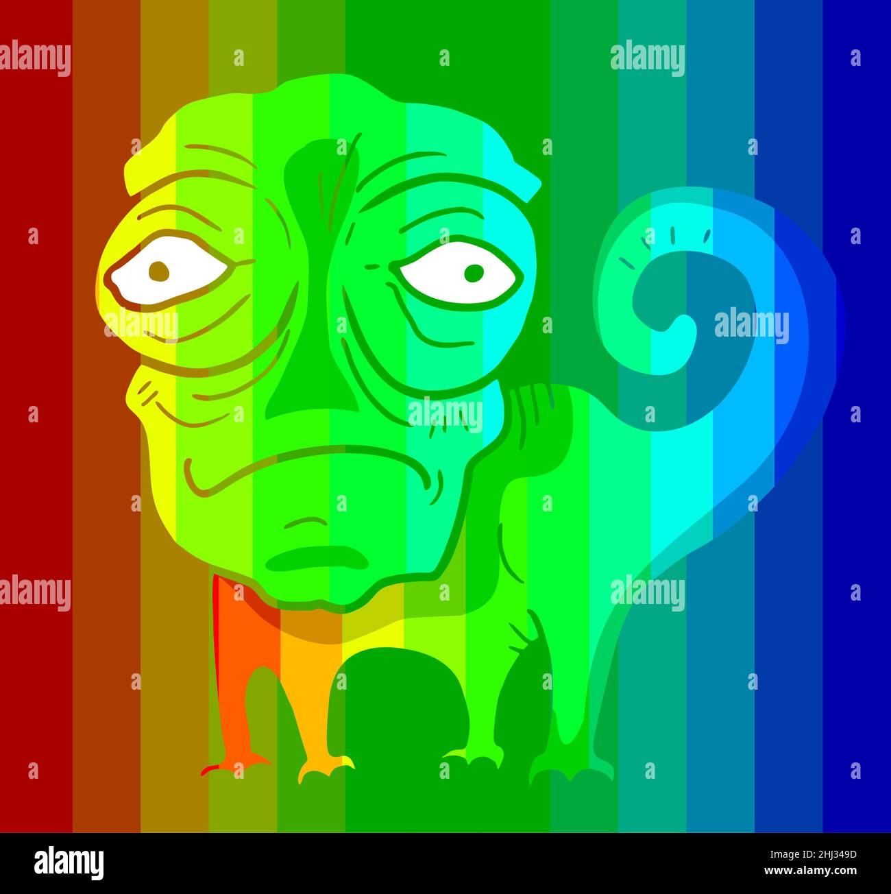 Colorful chamaleon Stock Vector