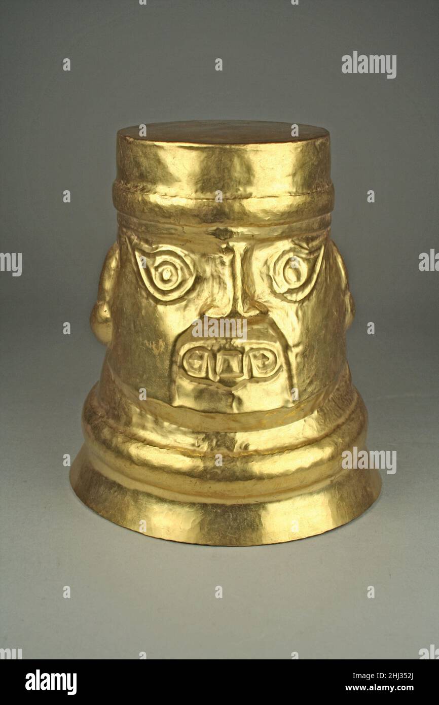 Inverse-Face Beaker A.D. 900–1100 Lambayeque (Sicán) These drinking ...