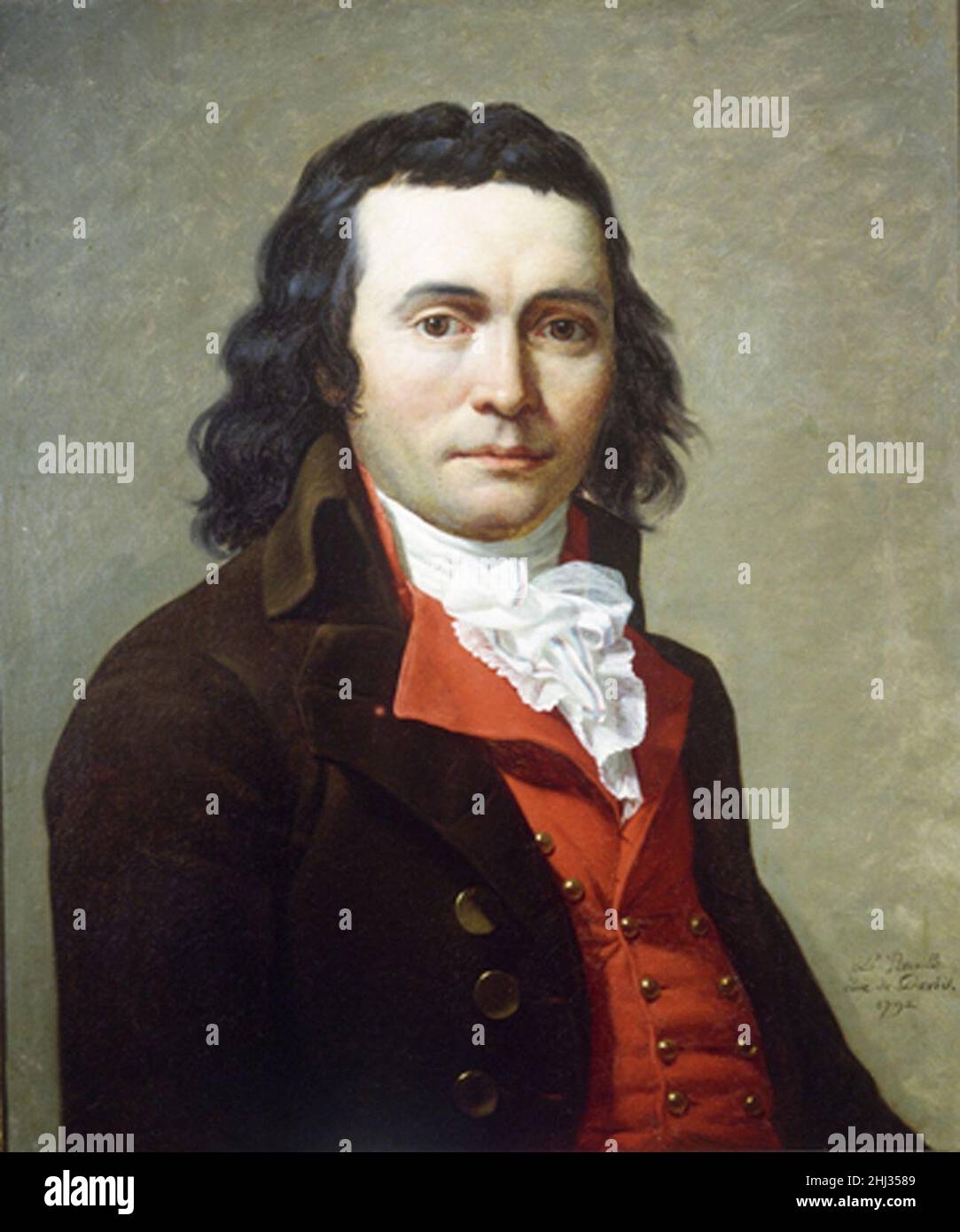 Jean-Louis Laneuville - Portrait of Ruamps de Surgeres. Stock Photo
