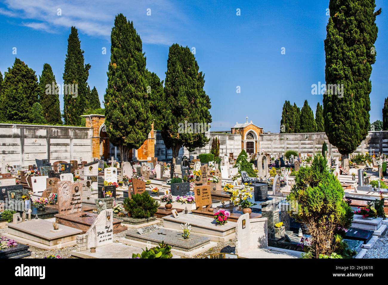 Isle of the Dead San Michele, Venice Cemetery, Lagoon City, Veneto, Italy, Venice, Veneto, Italy Stock Photo