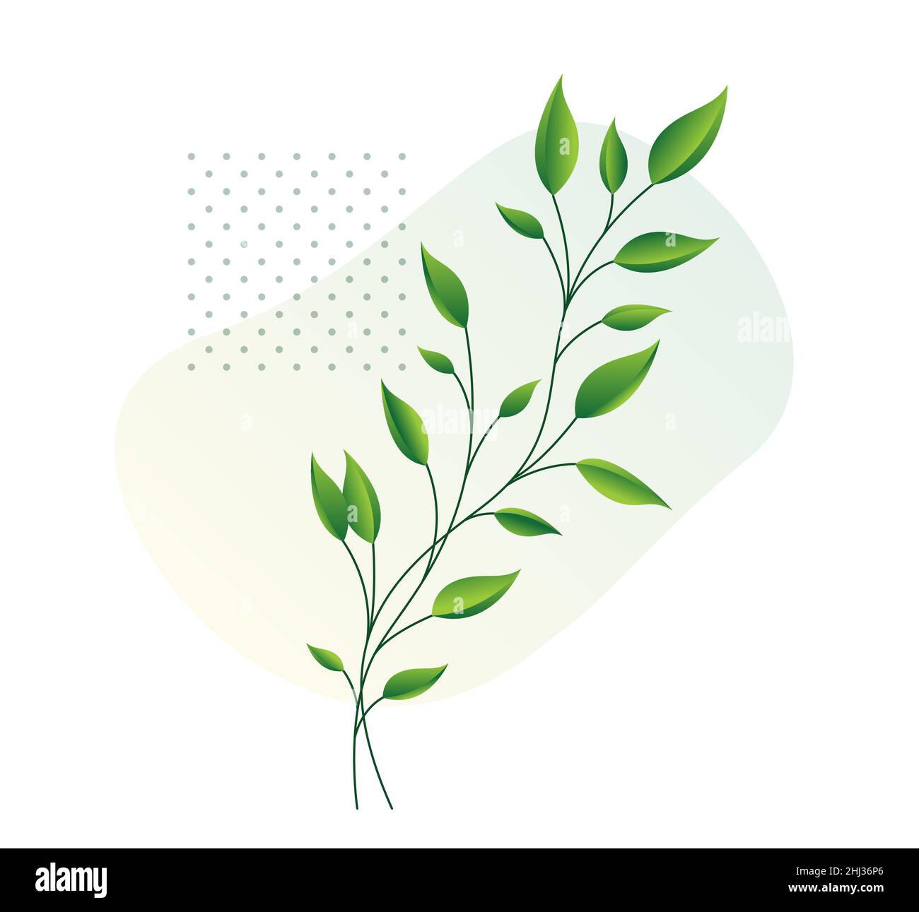 Abstract Leaf Pattern Fresh Green - Stock Illustration as EPS 10 File Stock Vector