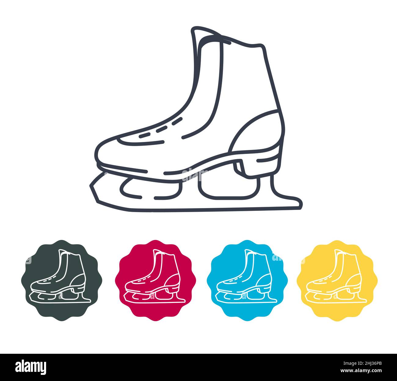 Ice skating Shoes - Stock Icon as EPS 10 File Stock Vector