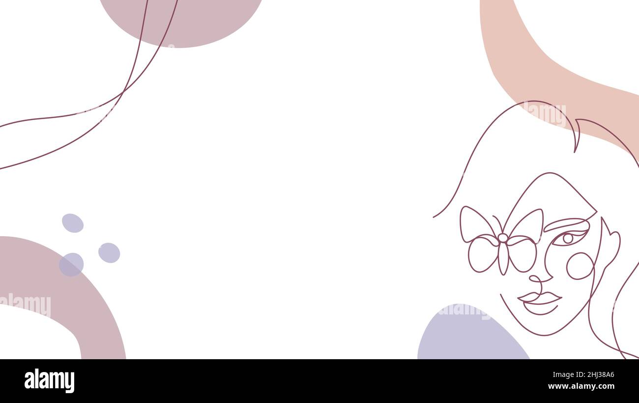 Background in a modern line and flat art style. Stock Vector