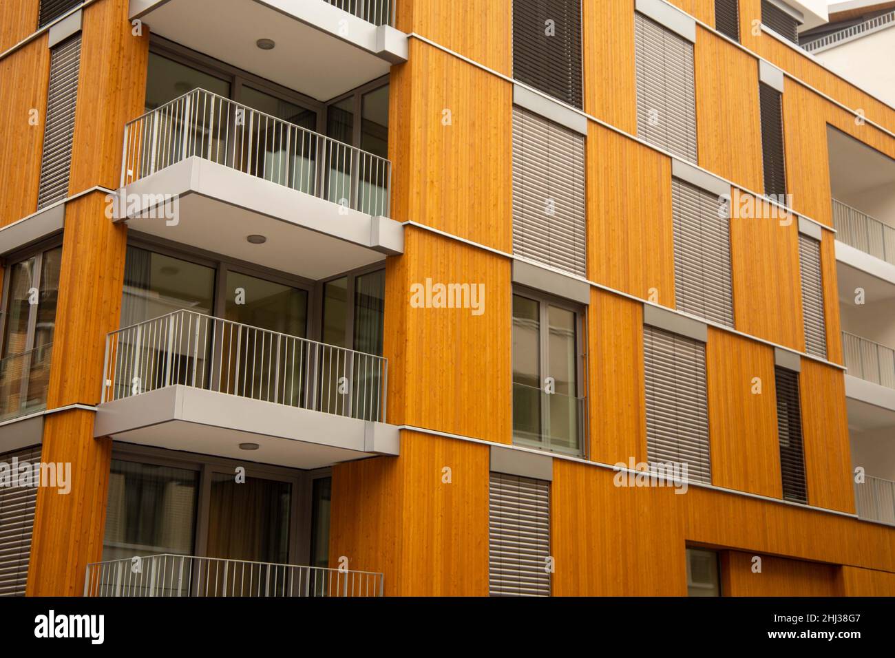 Mannheim, Germany Modern apartment building with wooden panels Stock Photo Alamy
