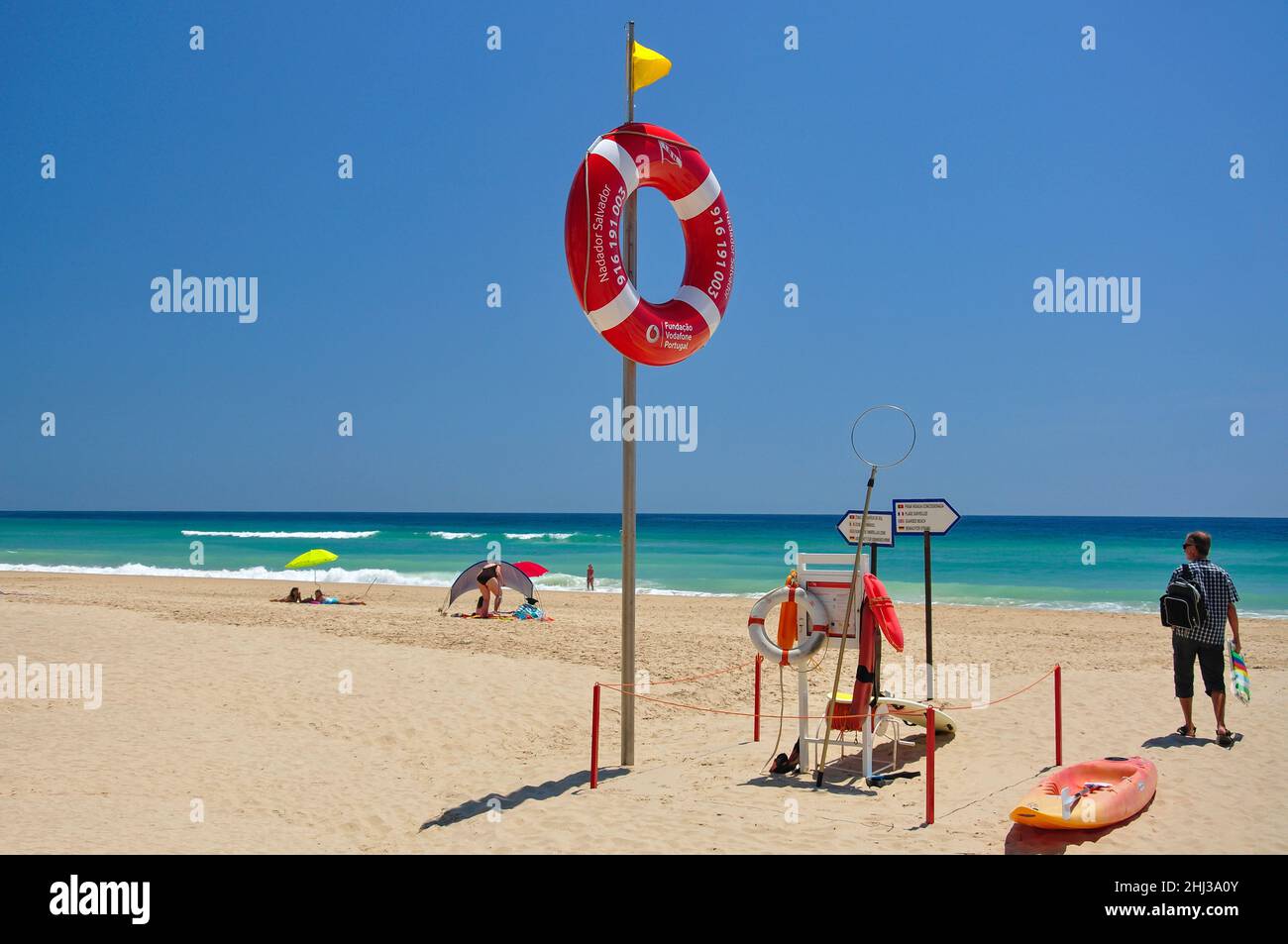 Praia de Salema, Salema, Algarve Region, Portugal Stock Photo