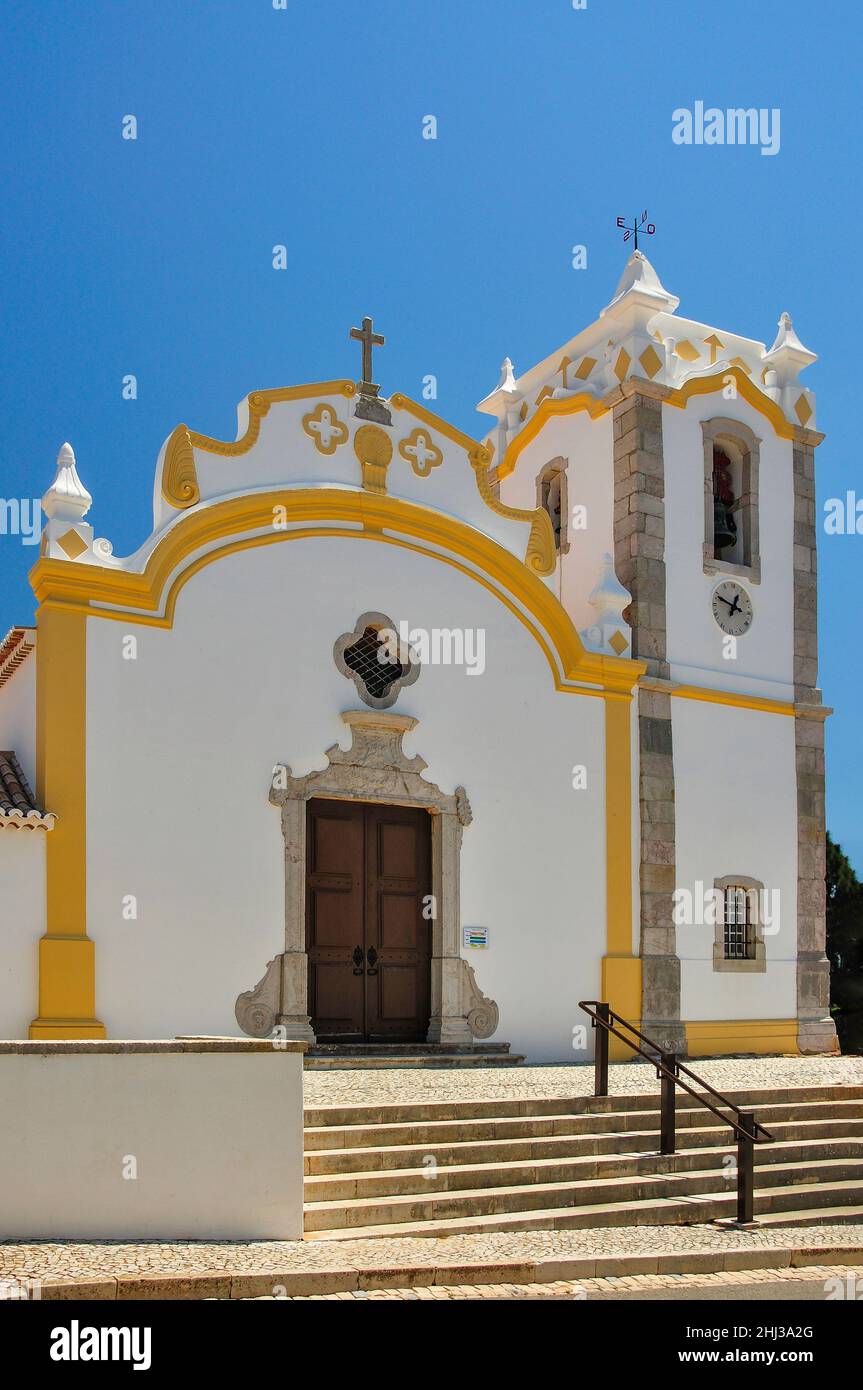 Church of Vila do Bispo, Salema, Algarve Region, Portugal Stock Photo