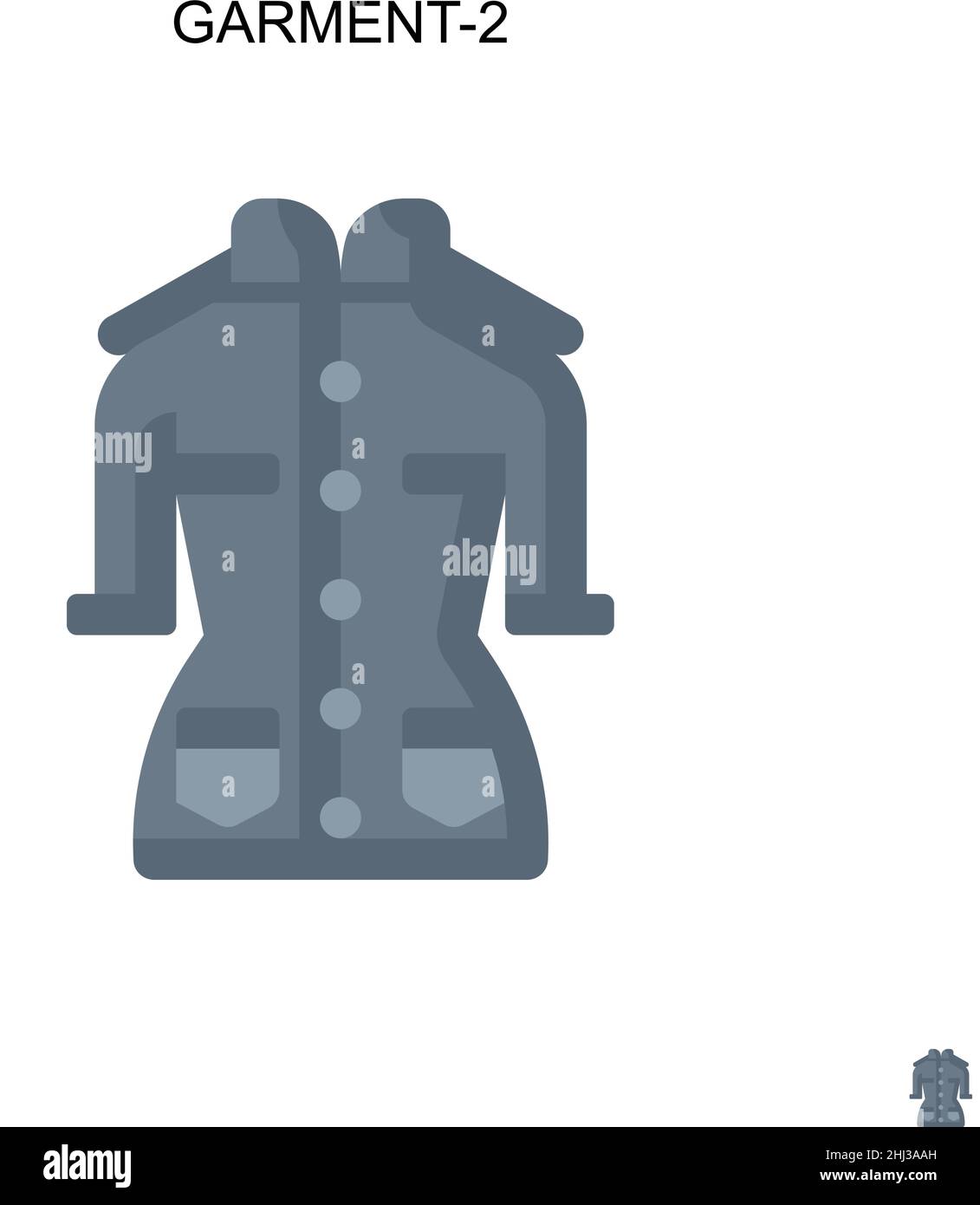 Garment-2 Simple vector icon. Illustration symbol design template for web mobile UI element. Stock Vector