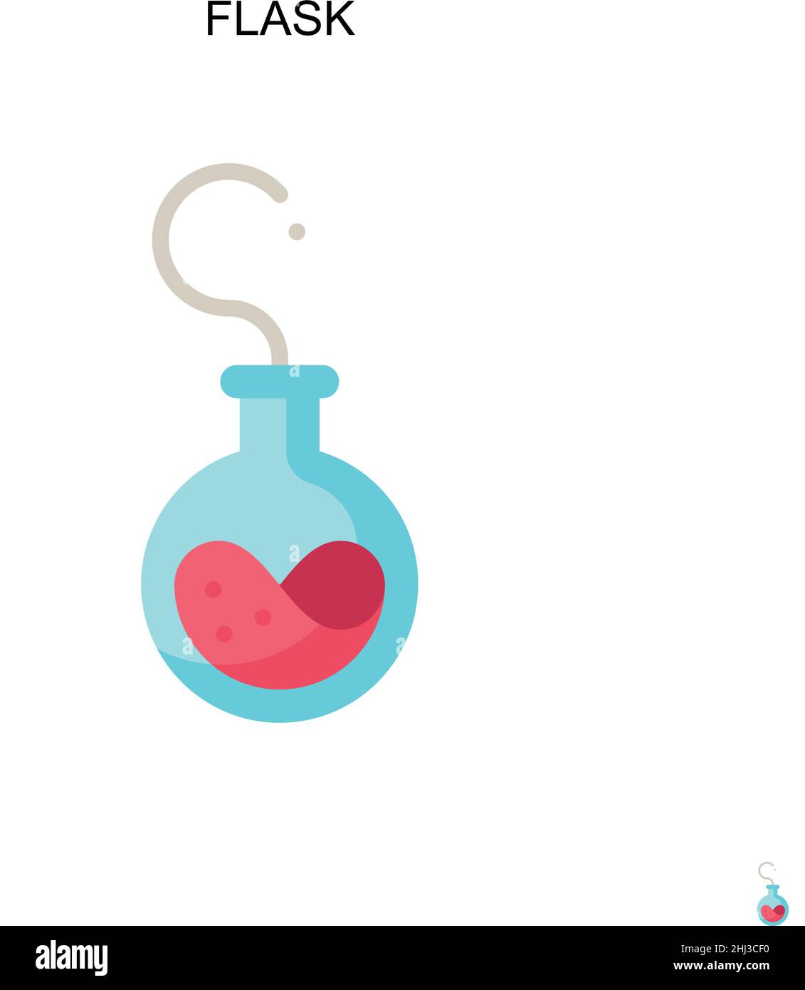 Flask Simple vector icon. Illustration symbol design template for web ...