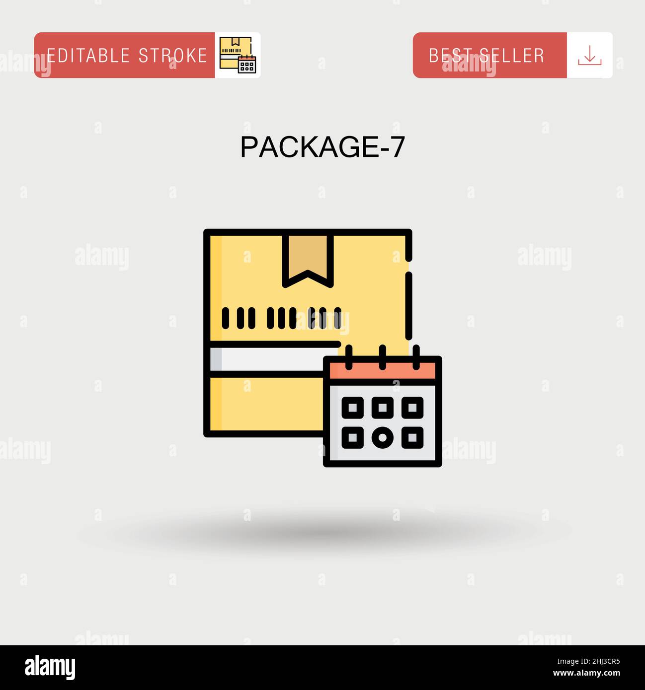 Package-7 Simple vector icon. Stock Vector