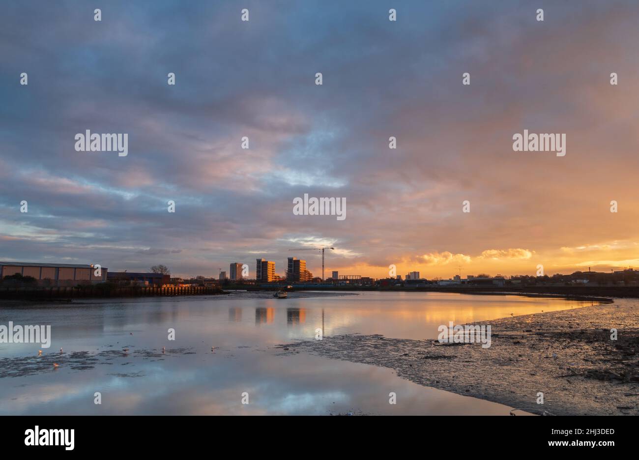 Southampton skyline from St Denys Stock Photo Alamy