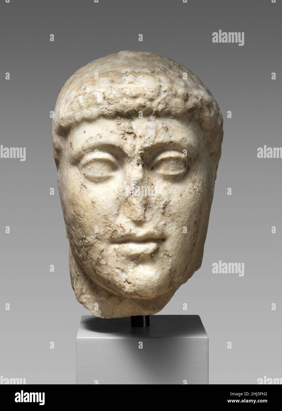Marble head from a statue of Harmodios 1st2nd century A.D. Original