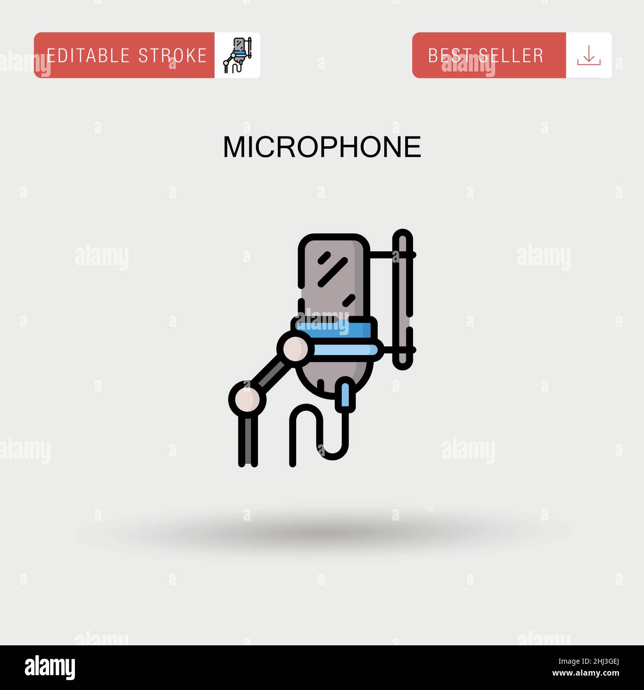 Microphone Simple vector icon Stock Vector Image & Art - Alamy
