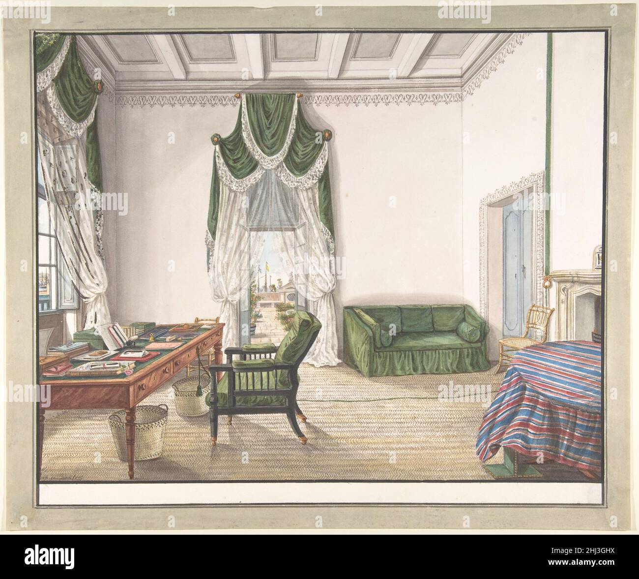 Design for interior ca. 1830 Charles de Brocktorff Danish. Design for ...